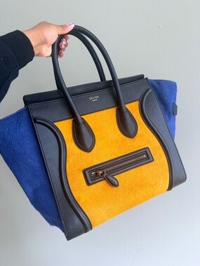 Authentic Celine Pony Hair leather handbag